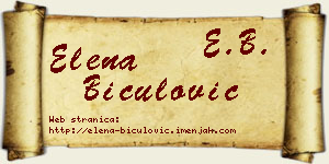 Elena Biculović vizit kartica